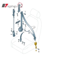 Audi A4 B7 Gordelslot links voor 